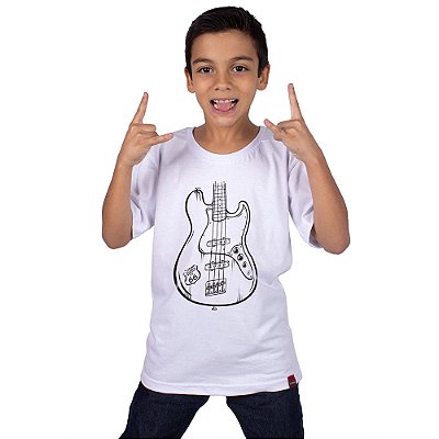 Camiseta Juvenil Baixo Fender 66