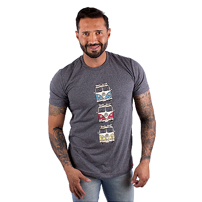 Camiseta Rock Kombi Trip Grafite.