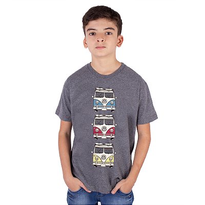Camiseta Juvenil Kombi Trip Grafite
