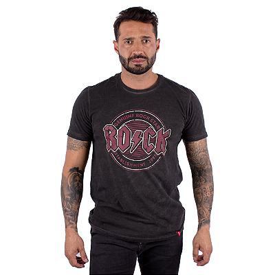 Camiseta Estonada Rock Stablishement Preta Jaguar.