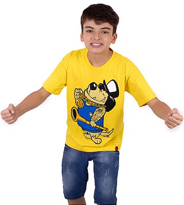 Camiseta Juvenil Brasil MC Medalha Amarela