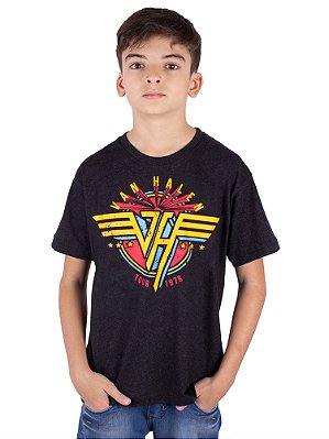 Camiseta Juvenil Van Halen Preto Jaguar