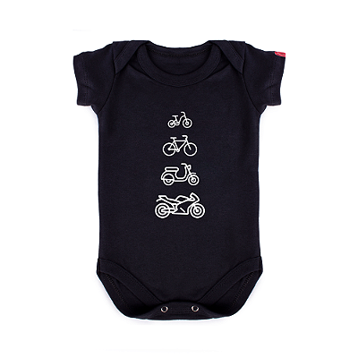 Body Bebê Moto Evolução Speed - Preto