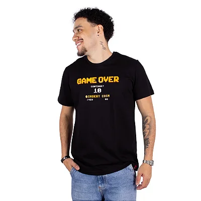 Camiseta Game Over - Preta.