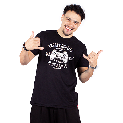 Camiseta Escape Reality - Preta.
