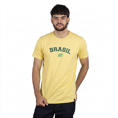 Camiseta Brasil Clássico - Amarela.
