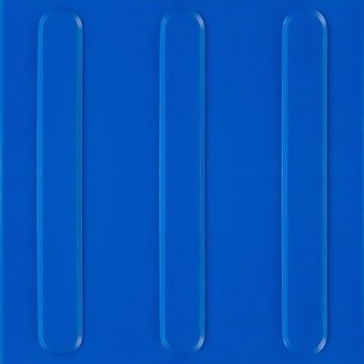 Piso Tátil Direcional 5mm x 25cm x 25cm ( kit com 5 peças ) Azul