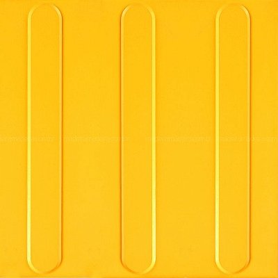 Piso Tátil Direcional 5mm x 25cm x 25cm (kit com 5 peças) Amarelo