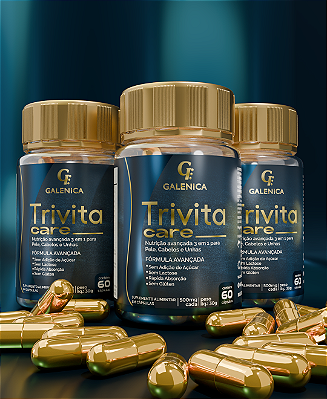 Trivita Care – Nutrição Avançada 3 em 1 para Pele, Cabelos e Unhas - 3 potes