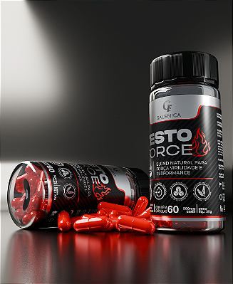 TESTO FORCE-Blend Natural para Força, Virilidade e Performance - 2 potes