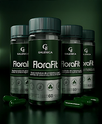 FloraFit - Probióticos para Emagrecer-Saúde Intestinal-Reduz Inchaço Abdominal - 4-Potes
