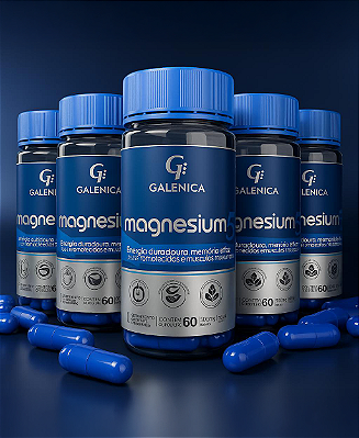Magnesium 5 - 5 Formas de Magnésio- Solução Completa para Corpo e Mente- com Magnésio Treonato- Pack com 5 Potes