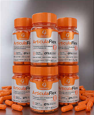 ArticulaFlex - Anti-Inflamatório Natural e Regenerador de Articulações-6 potes