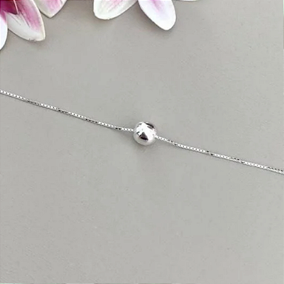 Pulseira de Bolinha em Prata 925