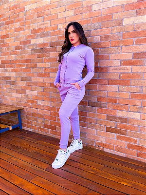 Jogger malha texturizada lavanda - PORLE