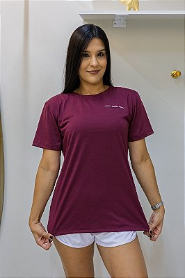 Camiseta gymrat oversized feminina bordô fitness e casual - PORLE