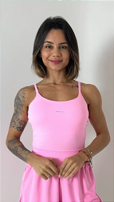 Regata flow poliamida alcinha rosa chiclete - PORLE jim