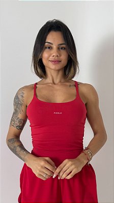 Regata flow poliamida alcinha vermelha - PORLE