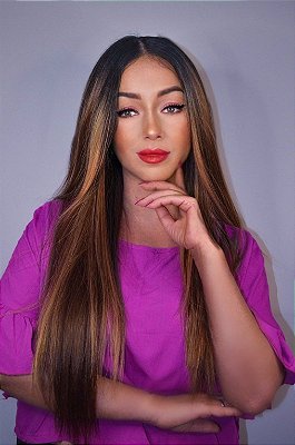 Lace Front HD - Outre - Elowin  - Cor Balayage