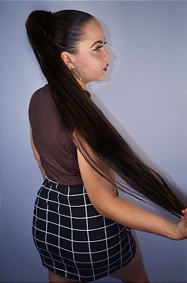 Rabo Liso - Preto 1B - 75 CM