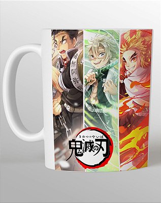 Caneca Demon Slayer Modelo os nove Hashiras