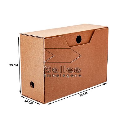 Embalagem de Papelão para Arquivos (35x14x25) - 25 unidades