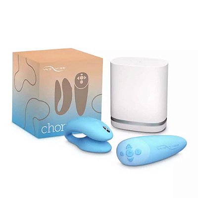 Vibrador para Casal Ajustável Com Controle Por Aplicativo Azul - We-Vibe Chorus