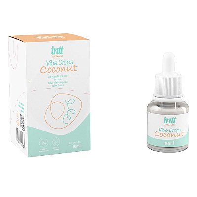 Vibes Drops Coconut Gel Estimulante Com Efeito Pulsa Vibra Esquenta Coco 10 Ml - Intt