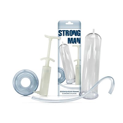 Bomba Peniana Manual Com Seringa de Bombeamento - 21 X 5,5 CM - SEXY FANTASY STRONG MAN ECONÔMICO