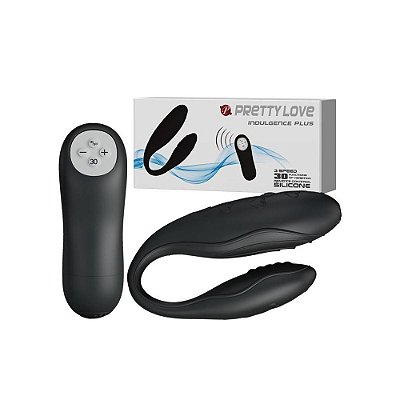 Pretty Love Indulgence Plus - Vibrador Recarregável para Casais com 30 Níveis de Vibração e 3 Velocidades | Cor: Preto