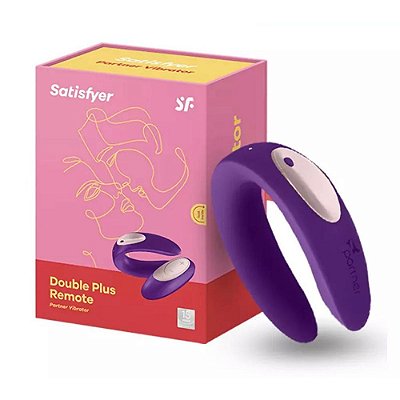 Satisfyer Plus Remote  Vibrador para Casal Recarregável Silicone Dois Motores 10 Modos de Vibrações