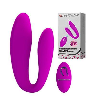 Vibrador para Casal Recarregável Com Controle Remoto - PRETTY LOVE LETITIA