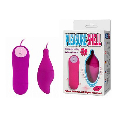 PLEASURE SHELL - Mini Vibrador Bullet Com 12 Modos De Vibração 8 X 3 Cm | Cor: Roxo