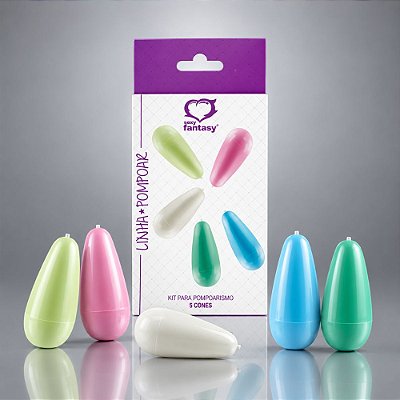 Kit Cones Vaginais para Pompoarismo 5 Pesos Gradativos – Sexy Fantasy