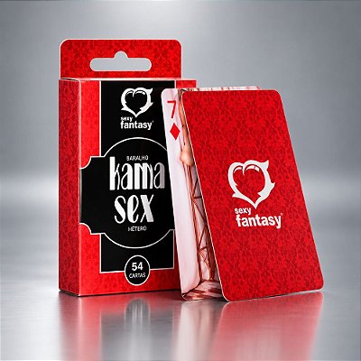 Baralho Erótico Kama Sexy Sexy Fantasy – 54 Cartas com Posições do Kama Sutra