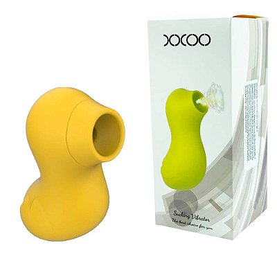 XXOO QUACK - Vibrador Estimulador Clitoriano Recarregável Em Forma De Pato Com 7 Niveis De Vibração Sonora 12,5 X 4,9 Cm