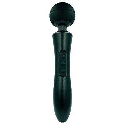 Super Varinha Mágica Oval Com 20 Velocidades 8 Frequências Preto - MASSAGE STICK