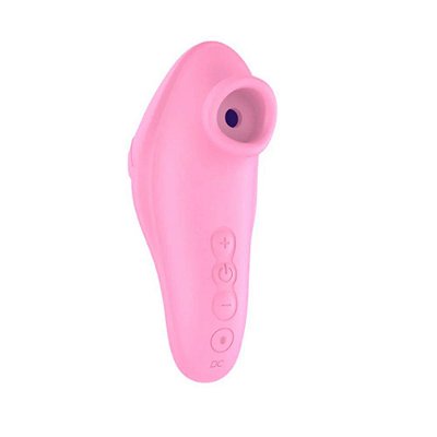 Vibrador Estimulador De Clitóris Feito Em Silicone Com 5 Modos De Vibração Recarregável 11,7 X 3,6 Cm | Cor: Rosa