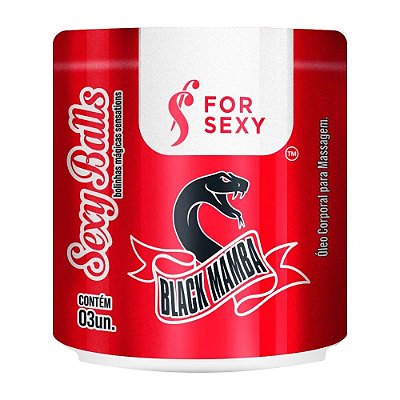 FOR SEXY BLACK MAMBA - Bolinha Explosiva Excitante Efeitos Mais Aguçados 3 Unidades Sexy Balls