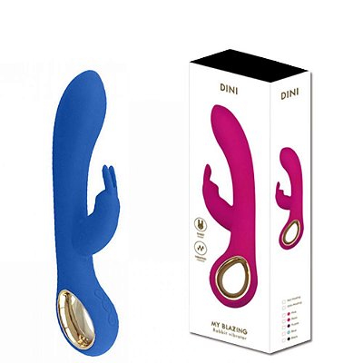 Vibrador Ponto G e de Clitóris Recarregável 10 Modos de Vibração Azul - LEALSO DINI