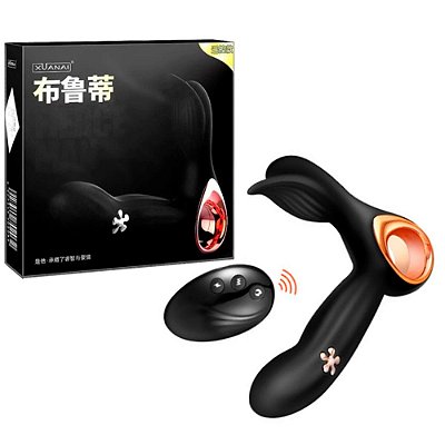 Massageador Estimulador Prostata Perineo Com Aquecimento E 10 Modos De Vibração - 14 X 2,5 Cm