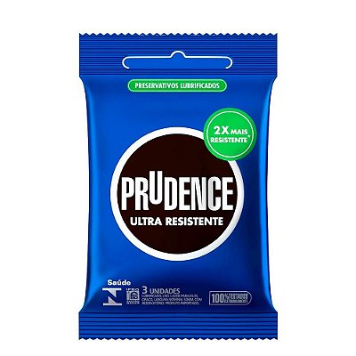 PRUDENCE ULTRA RESISTENTE - Preservativo Mais Resistente que Diminui as Chances de Estourar - 3 UNIDADES