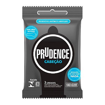 PRUDENCE CABEÇÃO - Preservativo Lubrificado com a Ponta Mais Larga