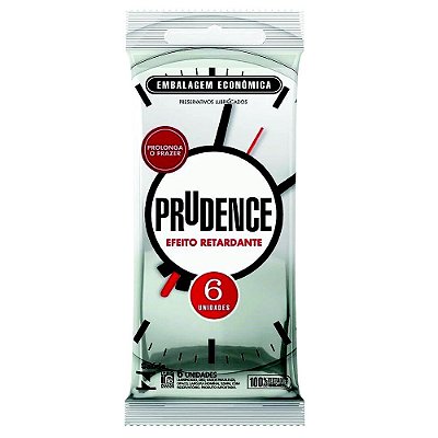 Prudence - Preservativo Com Efeito Retardante - 6 Unidades