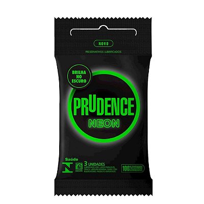 Preservativo Fosforescente que Brilha no Escuro - Contém 3 Unidades | PRESERVATIVO PRUDENCE NEON