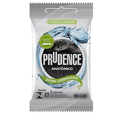 PRUDENCE ANATOMICO - Preservativo Extra Lubrificado Contém 3 Unidades