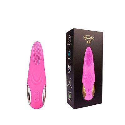 Vibrador Recarregável em Formato de Língua com 7 Velocidades de Vibração - 18 X 4,5 CM | Cor: Pink