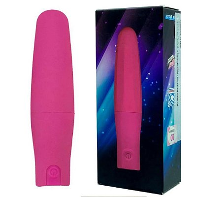 Cápsula Vibratória Recarregável Com 10 Modos De Vibração 10,2 X 2,6 Cm | Cor: Rosa