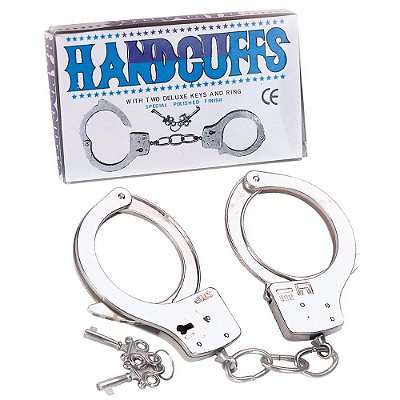 Handcuffs - Algemas Reforçada Reguláveis em Metal com Par de Chaves
