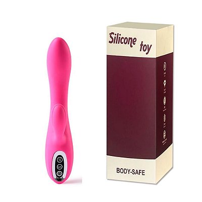 YOUVIBE - Vibrador Ponto G com Estimulador Clitoriano Recarregável e 10 Modos de Vibrações - 20,8 X 4,1 CM | Cor: Rosa